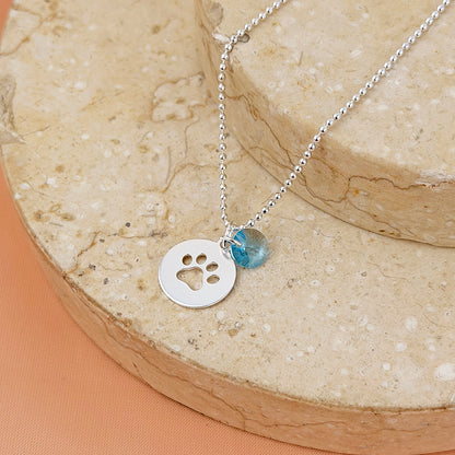 Collar Huella Pet Lover Plata