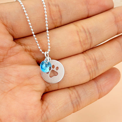 Collar Huella Pet Lover Plata