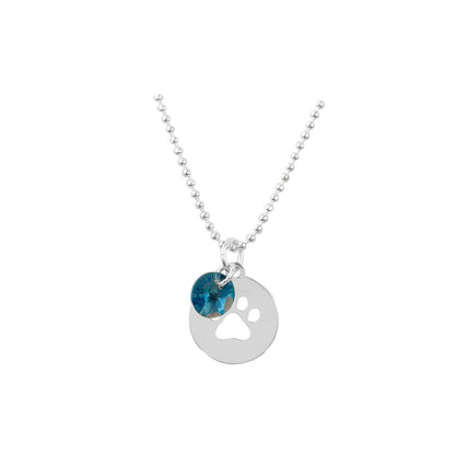 Collar Huella Pet Lover Plata