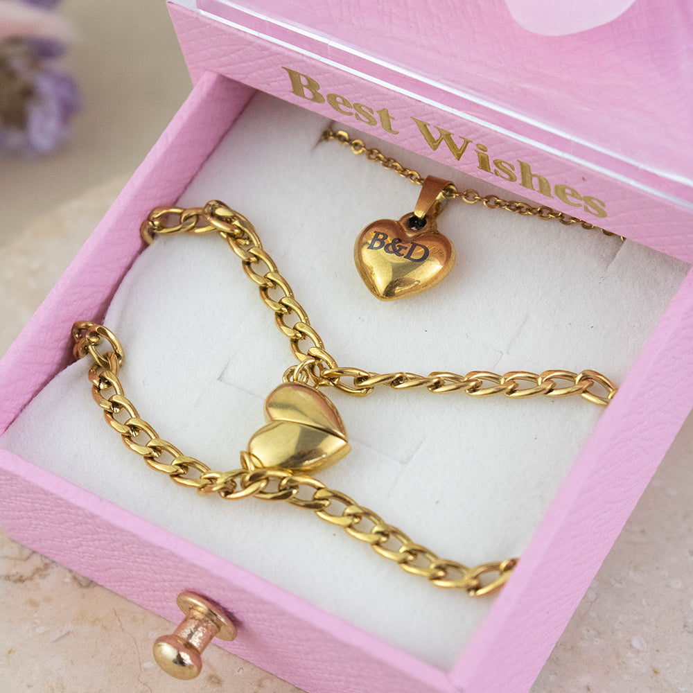 Set x3 Corazón Imantado Acero