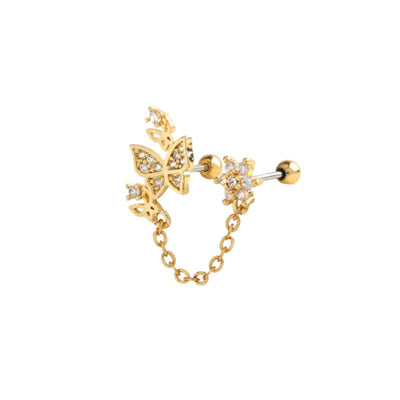 Piercing Doble Daba Mariposa - Cleo Joyas