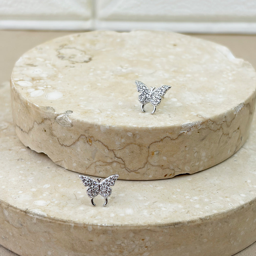 Arete Mariposa Circones Plata