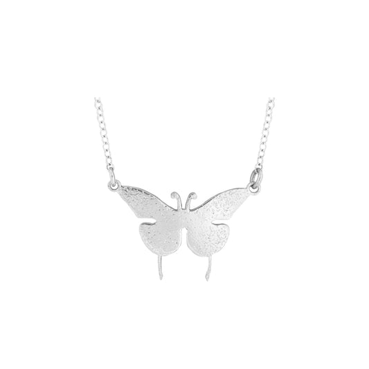 Collar Mariposa Brillante Plata