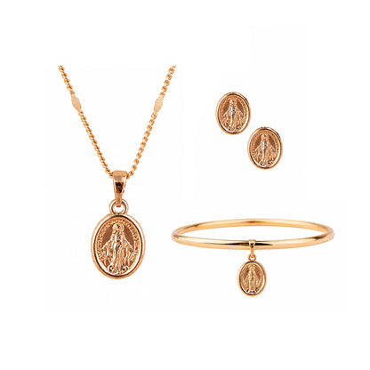 Set x3 Virgen Milagrosa  Rose Acero