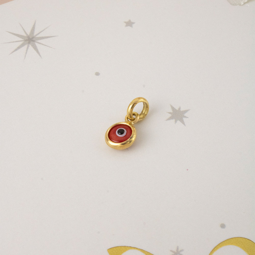 Dije Ojo Turco Rojo Oro 18k
