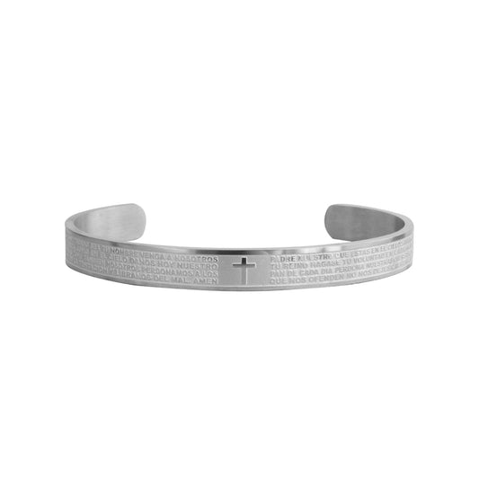 Pulsera Oración Plateado Acero Hombre