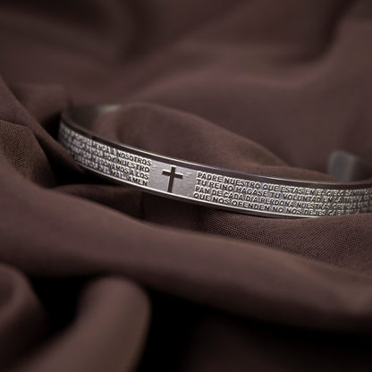 Pulsera Oración Plateado Acero Hombre