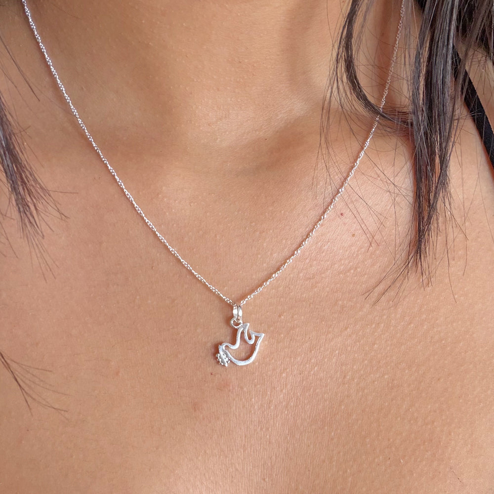 Collar Paz Paloma Plata