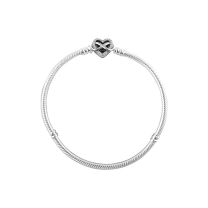 Pulsera Cola de Ratón Corazón Infinito Estilo Pandora