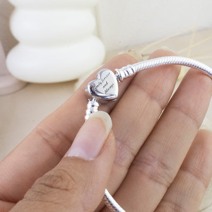 Pulsera Cola de Ratón Corazón Infinito Estilo Pandora