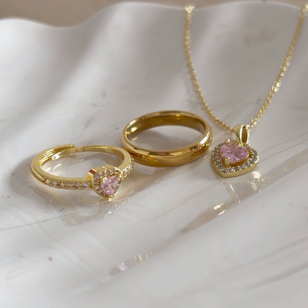 Set Promesa Eterna Dorado Acero