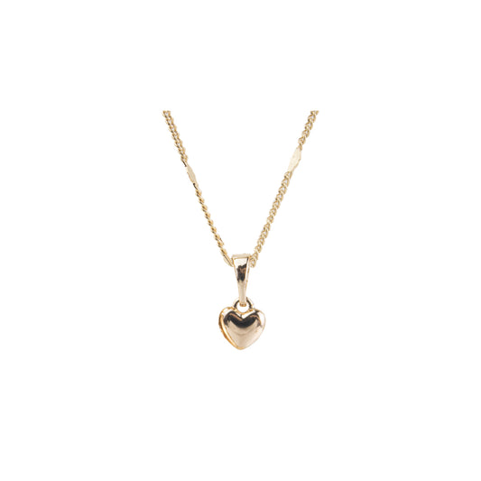 Collar Corazón Bombeado Rose Acero