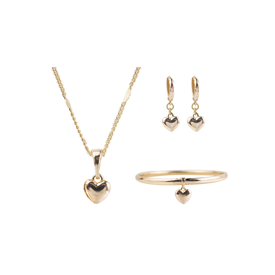 Set x3 Corazón Bombeado Rose Acero
