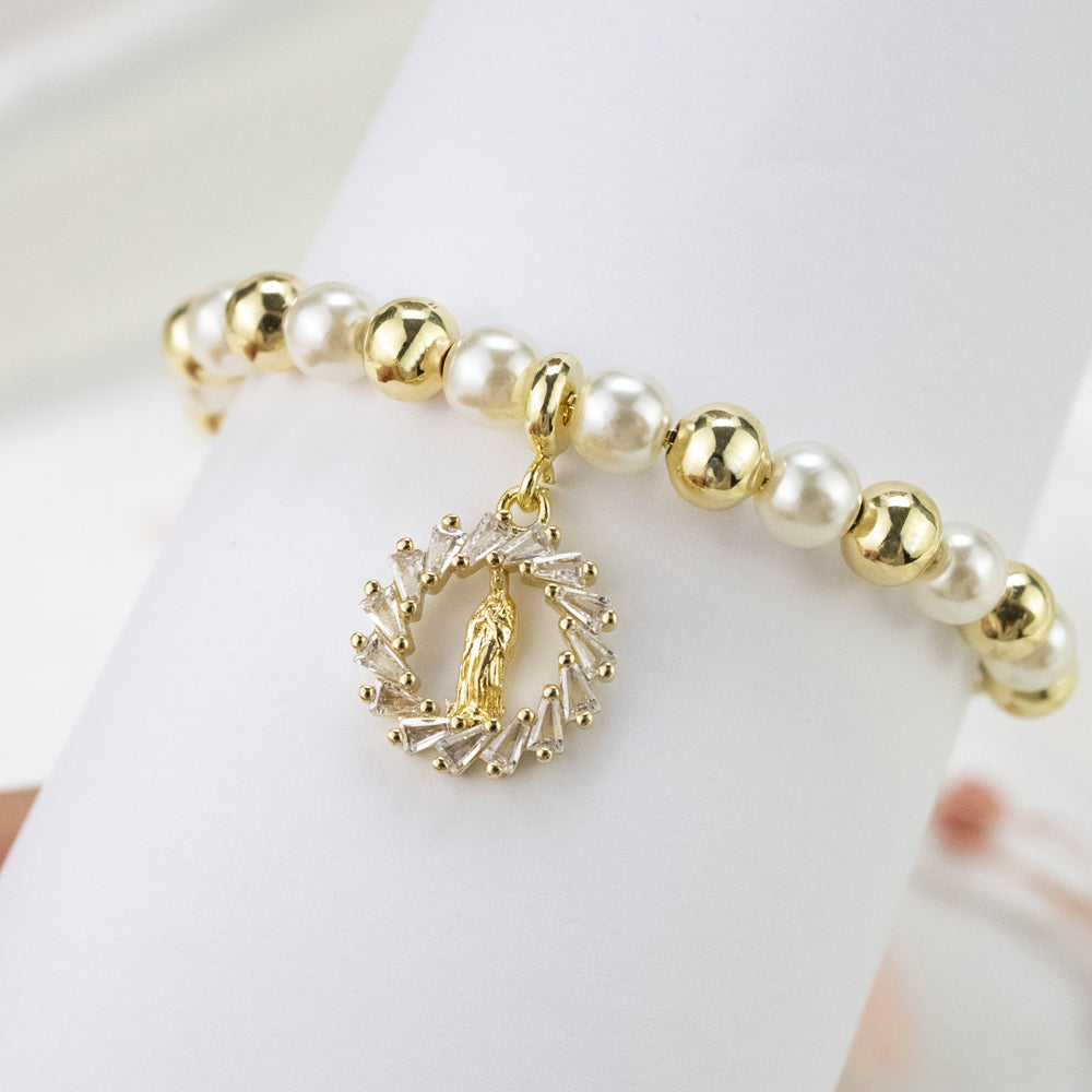 Pulsera Virgen Baño en Oro