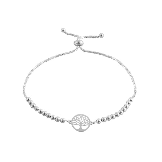 Pulsera Abundancia Regulable Plata