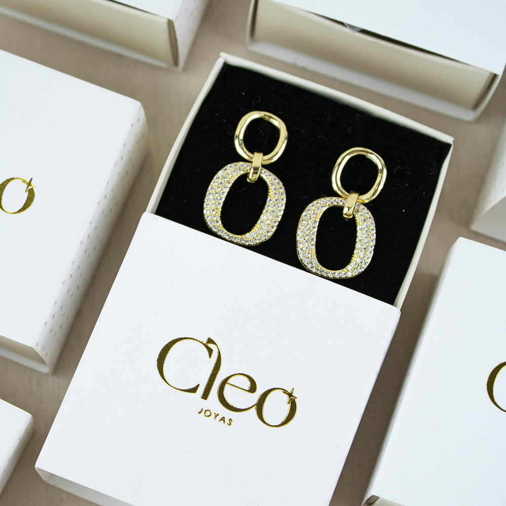 Aretes Raffa Dorado Acero