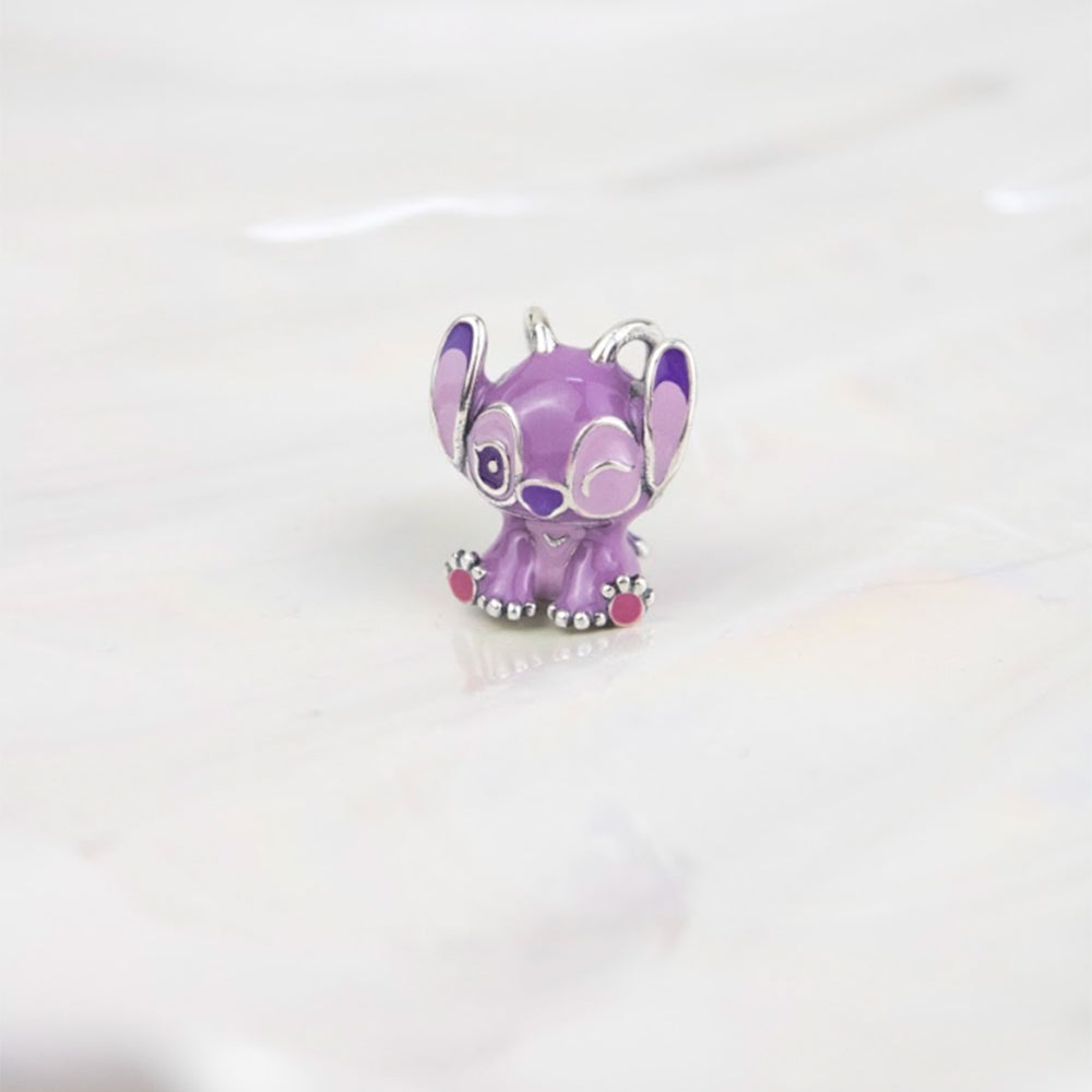 Dije Charm Stich Lila Plata