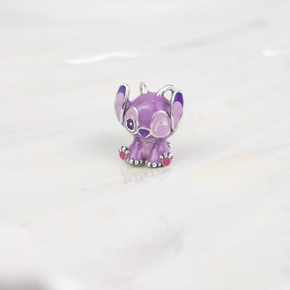 Dije Charm Stich Lila Plata