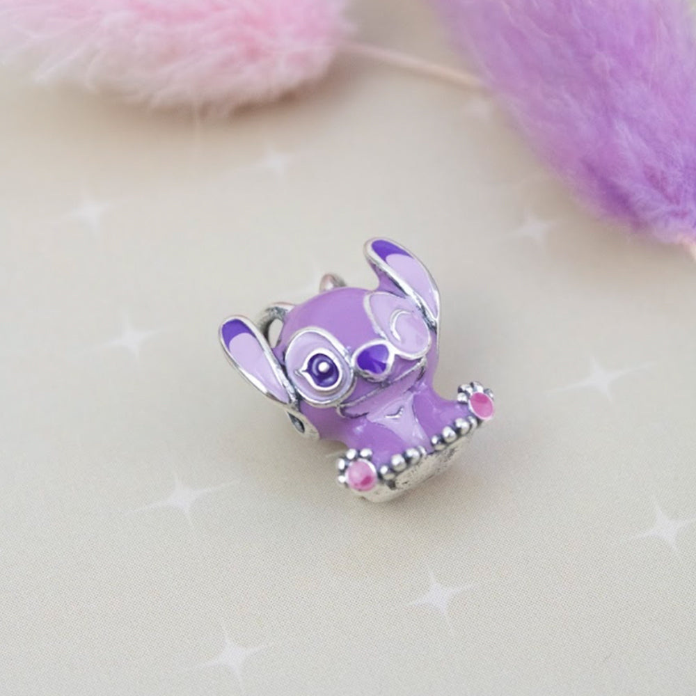 Dije Charm Stich Lila Plata