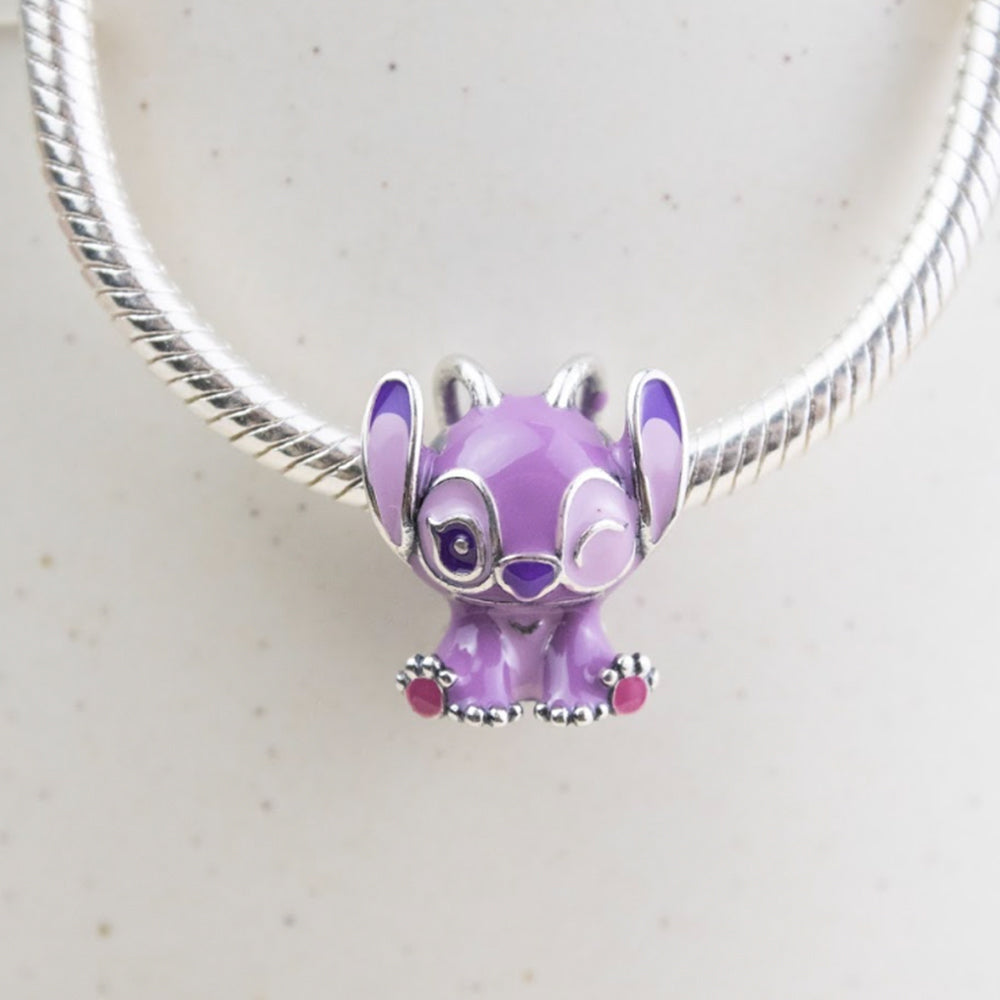 Dije Charm Stich Lila Plata