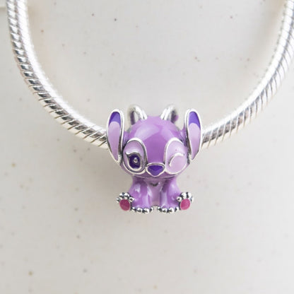 Dije Charm Stich Lila Plata