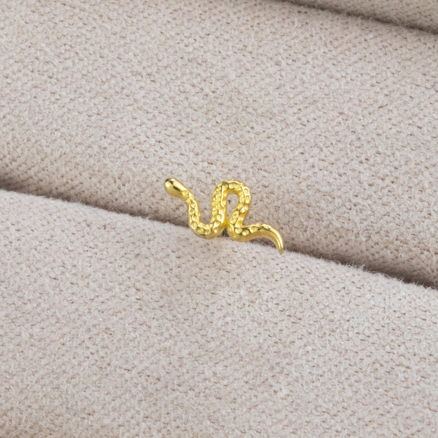 Piercing Serpiente Vib 925 Dorado Plata