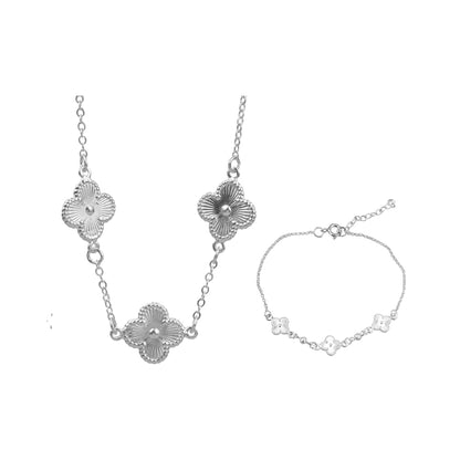 Set 3 Treboles Plateado