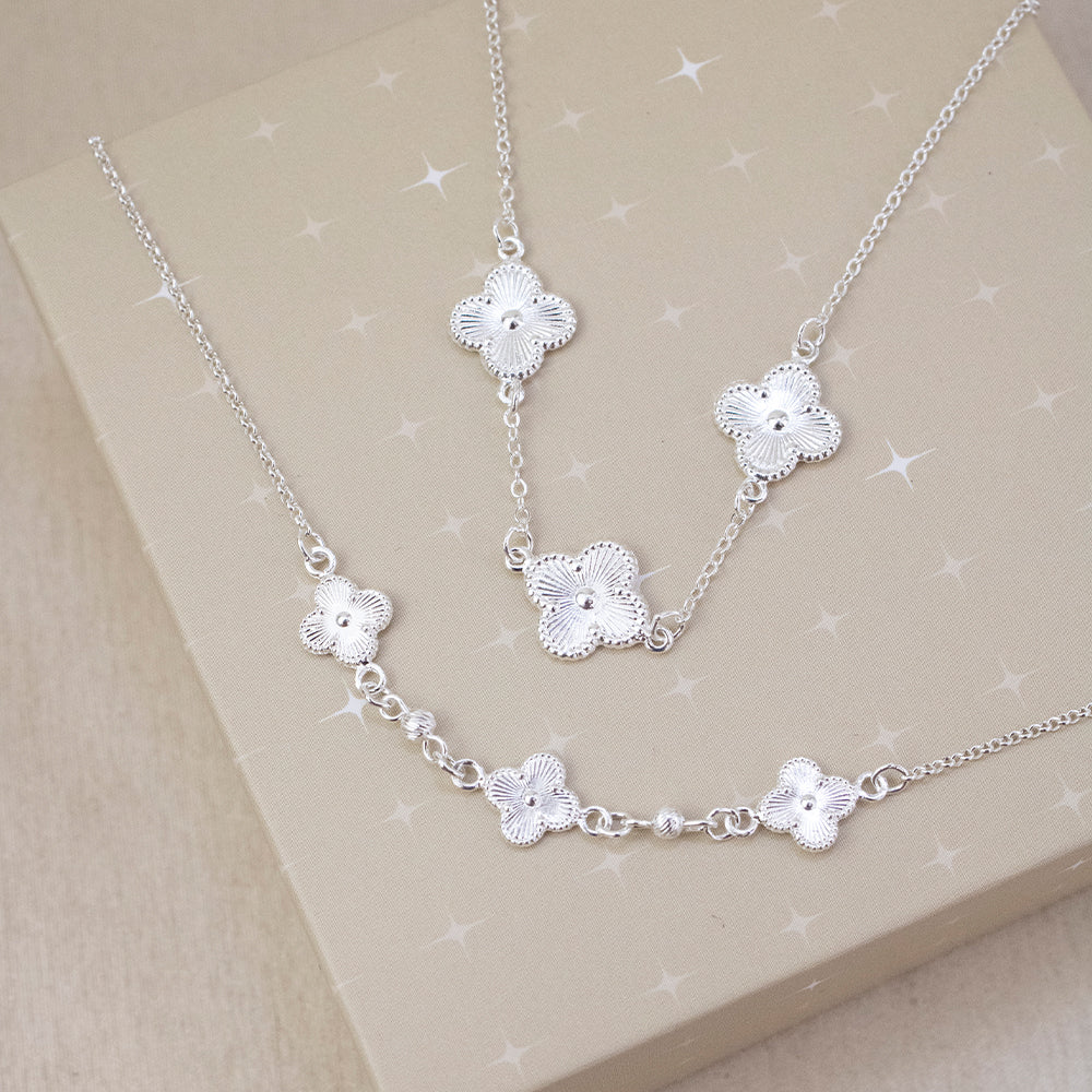 Set 3 Treboles Plateado