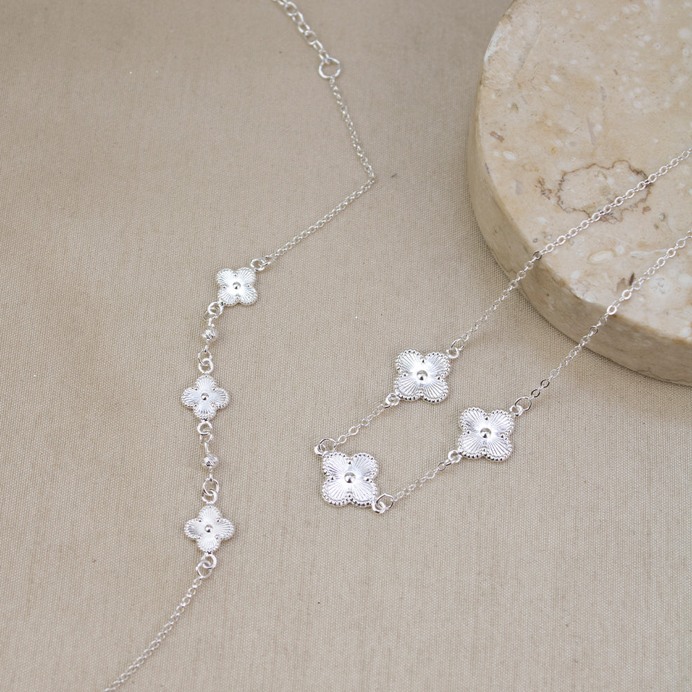 Set 3 Treboles Plateado