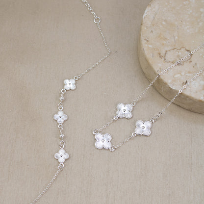 Set 3 Treboles Plateado