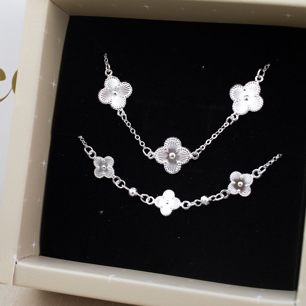 Set 3 Treboles Plateado