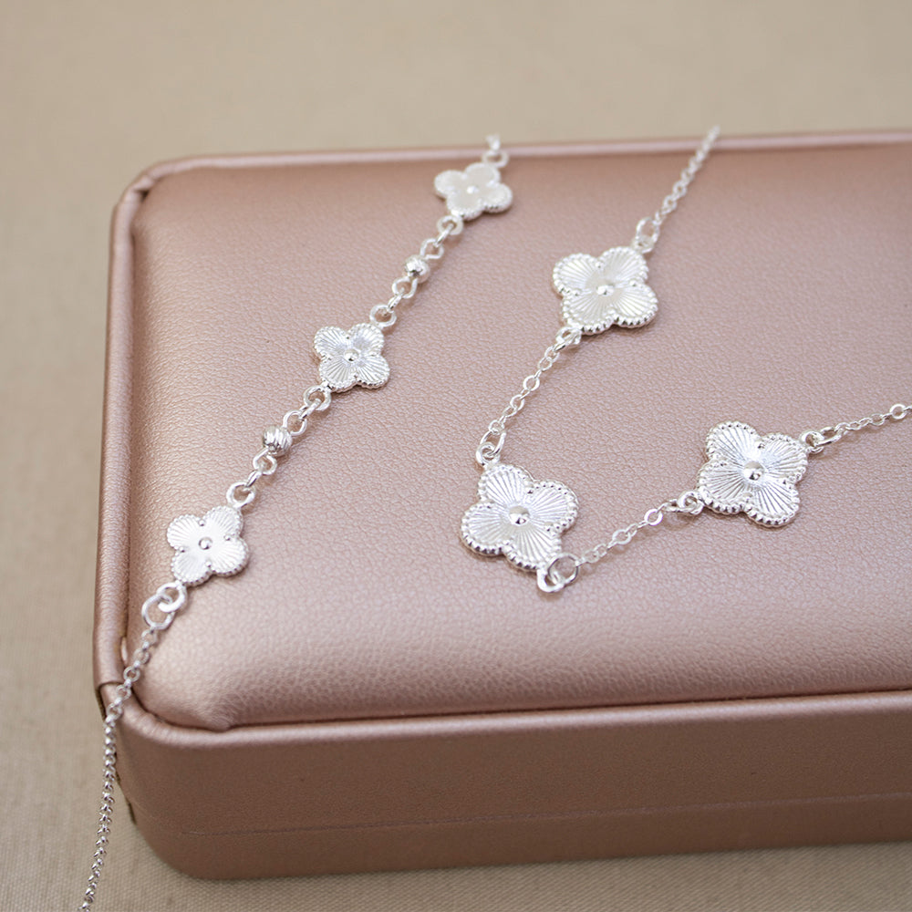 Set 3 Treboles Plateado