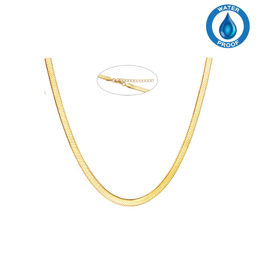 Cadena Snake Dorado Acero