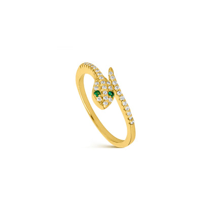 Anillo Snake Dorado Acero