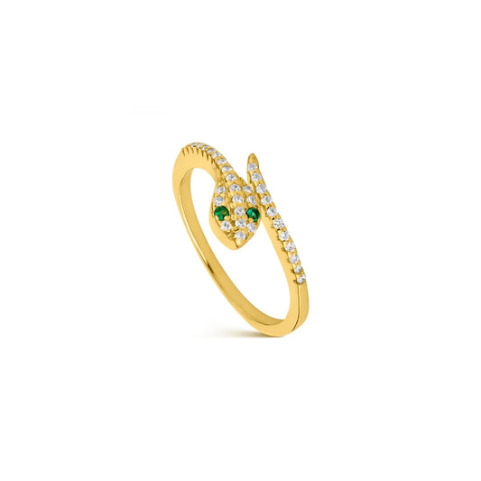 Anillo Snake Dorado Acero