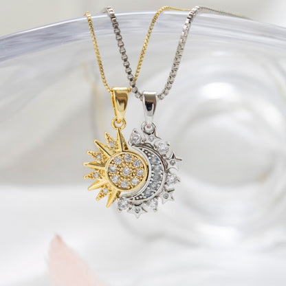 Set Collares Sol y Luna Acero