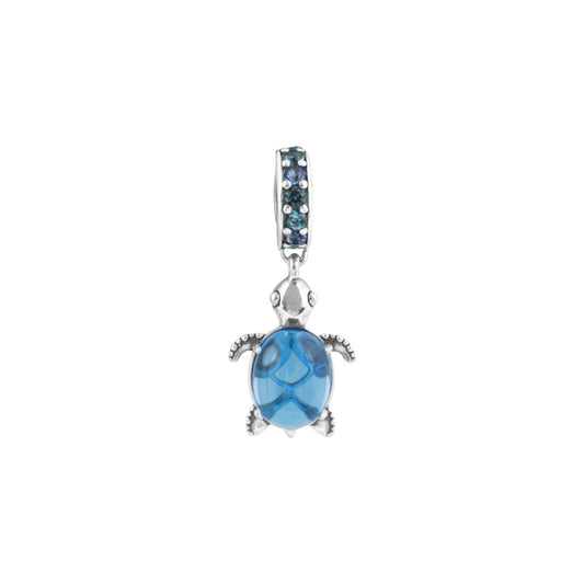 Dije Charm Tortuga Turtle Azul