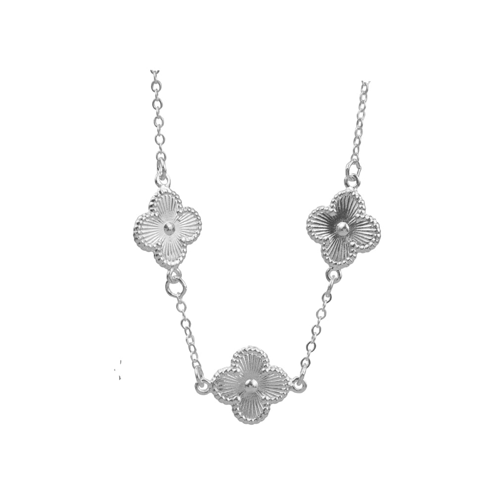 Collar 3 Treboles Plateado