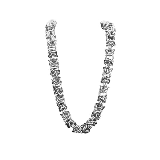Cadena Trenzada Plateado Hombre