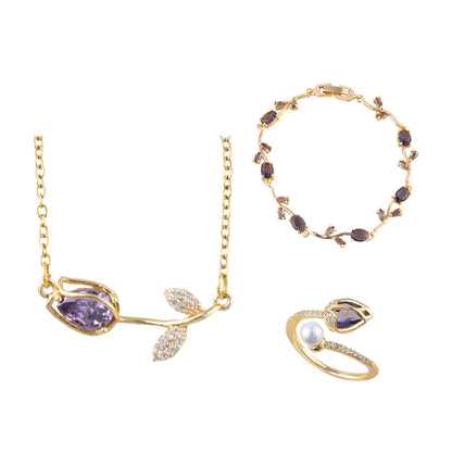 Set  Tulipán Cristal Dorado