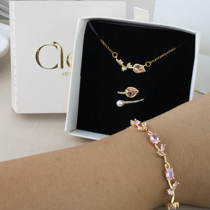Set  Tulipán Cristal Dorado