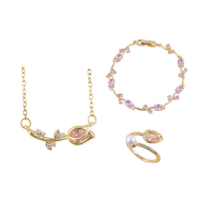 Set  Tulipán Cristal Dorado