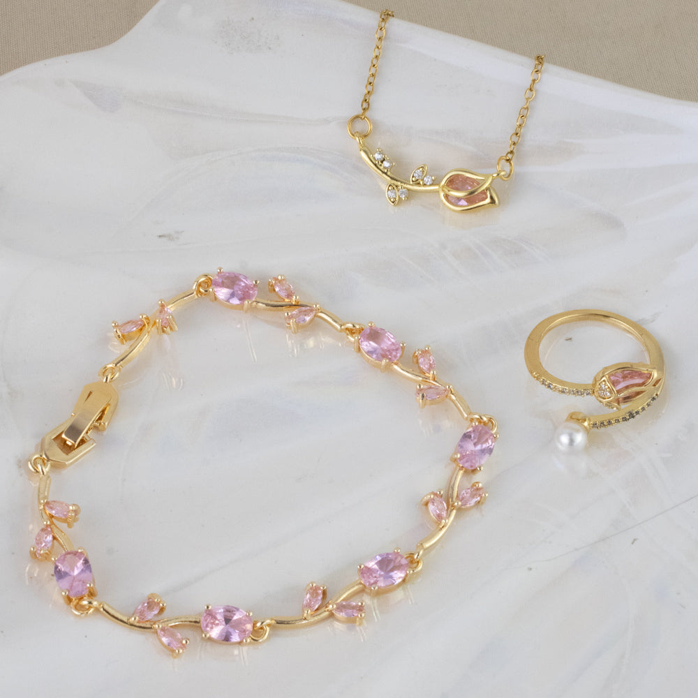 Set  Tulipán Cristal Dorado