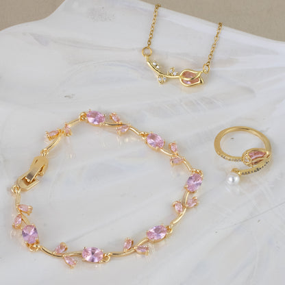 Set  Tulipán Cristal Dorado